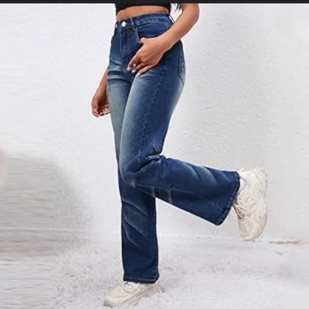 - Jeans for Women,Baggy Wide Leg High Waisted Trendy Skinny Stretchy XS Si… - Picture 1 of 13
